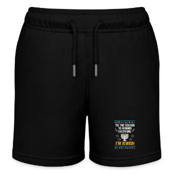 Hanoucca - Short de jogging enfant bio Stanley/Stella - noir - Devant