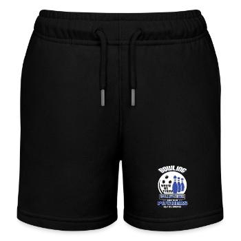 Bowling Where We Throw Balls And Strikes - Kids Organic Sweat Shorts by Stanley/Stella - black - Front