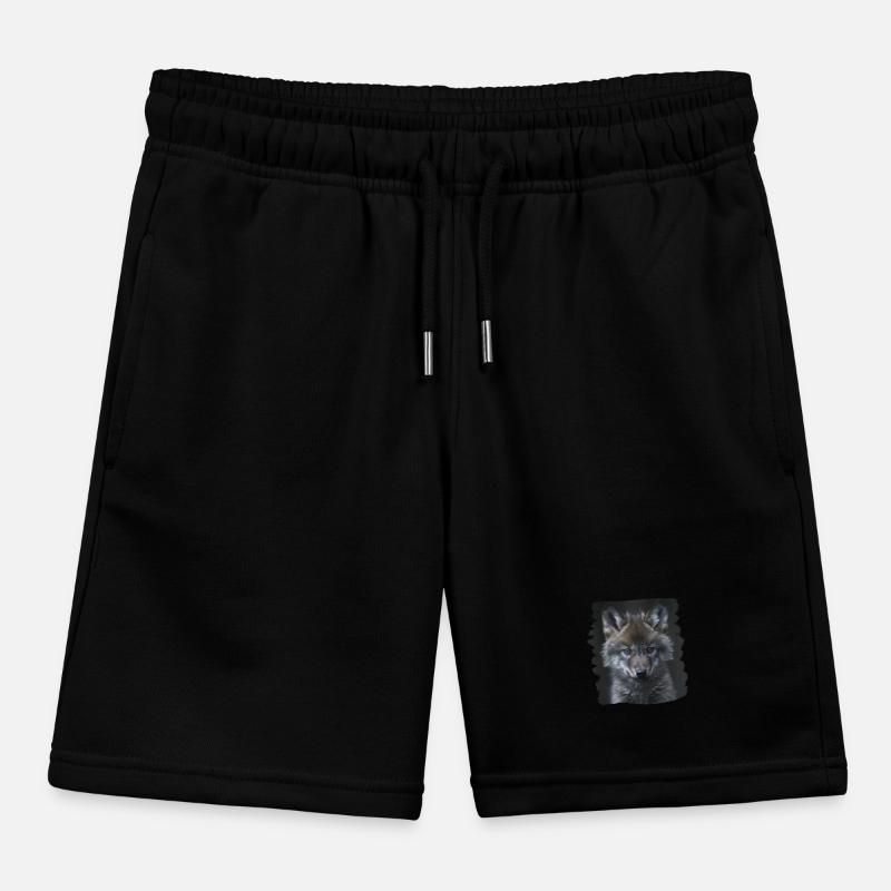 Wolves Wolf Kids Organic Sweat Shorts by Stanley/Stella