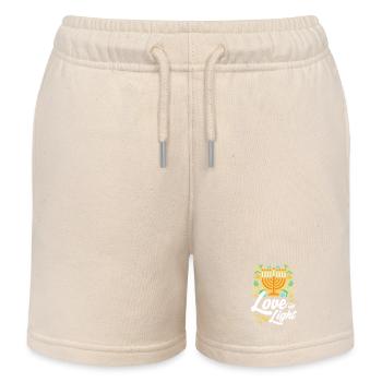 Hanukkah - Kids Organic Sweat Shorts by Stanley/Stella - soft Ecru - Front