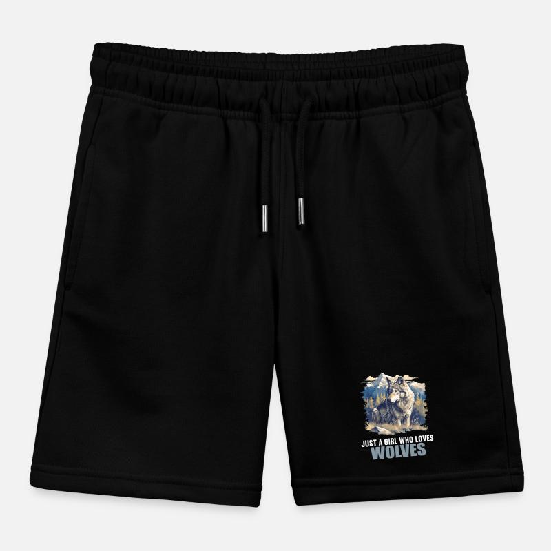Wölfe Wolf Kinder Organic Joggingshorts Mini Bolter von Stanley/Stella