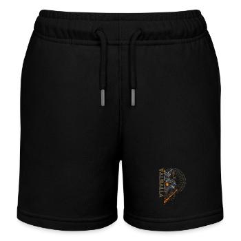 Runen Wolf Vegvisir Wikinger Nordische Symbolik - Kinder Organic Joggingshorts Mini Bolter von Stanley/Stella - Schwarz - Vorne