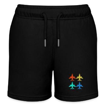Pilote d’avion - Short de jogging enfant bio Stanley/Stella - noir - Devant