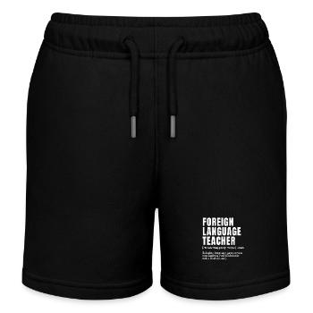 Drôle Professeur de Langues Etrangères Définition Humour - Short de jogging enfant bio Stanley/Stella - noir - Devant