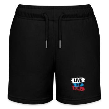 Live to Glide – Paragliding Design - Kids Organic Sweat Shorts by Stanley/Stella - black - Front
