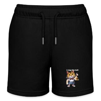 KATZE I rang the bell - Kinder Organic Joggingshorts Mini Bolter von Stanley/Stella - Schwarz - Vorne