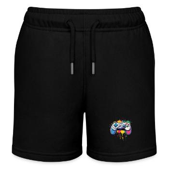 Manettes de jeux vidéo pour les joueurs - Short de jogging enfant bio Stanley/Stella - noir - Devant