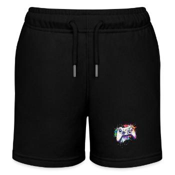 Manettes de jeux vidéo pour les joueurs - Short de jogging enfant bio Stanley/Stella - noir - Devant