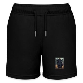 Bisons Bison - Kinder Organic Joggingshorts Mini Bolter von Stanley/Stella - Schwarz - Vorne