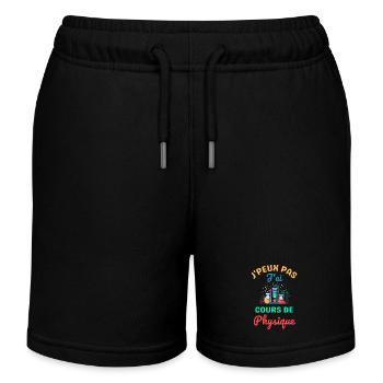 Cours de physique - Short de jogging enfant bio Stanley/Stella - noir - Devant