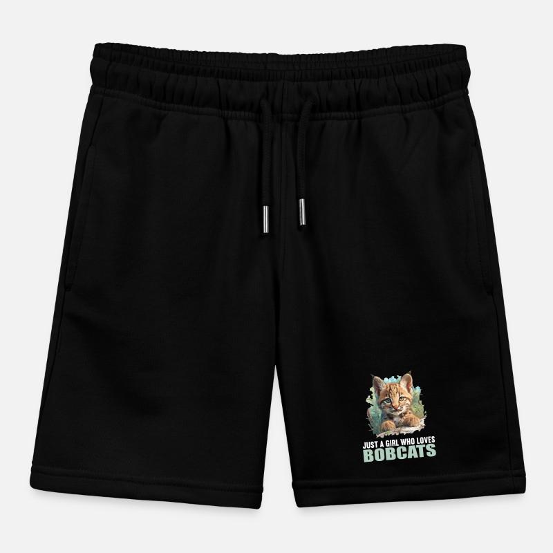Bobcat's Bobcat, Bobcat, Bobcat, Bobcat, Lynx Kids Organic Sweat Shorts by Stanley/Stella