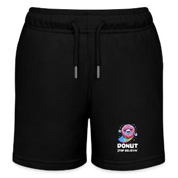 Donut Stop Believin' Cute Donut - Short de jogging enfant bio Stanley/Stella - noir - Devant