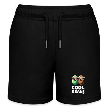 Cool Beans Funny Bean Design - Kids Organic Sweat Shorts by Stanley/Stella - black - Front