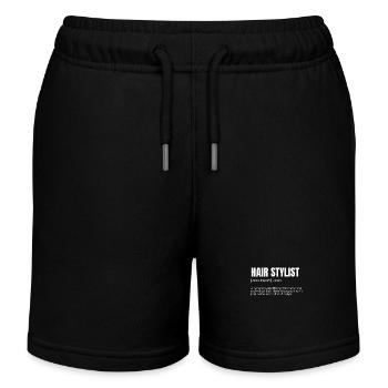 Funny Hair Stylist Definition Graphic T-Shirts - Kids Organic Sweat Shorts by Stanley/Stella - black - Front
