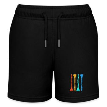 Clarinette - Short de jogging enfant bio Stanley/Stella - noir - Devant