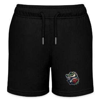 Crocodile - Kids Organic Sweat Shorts by Stanley/Stella - black - Front