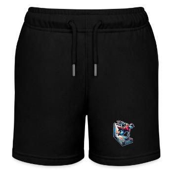Parkour - Kinder Organic Joggingshorts Mini Bolter von Stanley/Stella - Schwarz - Vorne