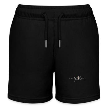 Treues Kreuz Kunst Faithful Cross Art - Kids Organic Sweat Shorts by Stanley/Stella - black - Front