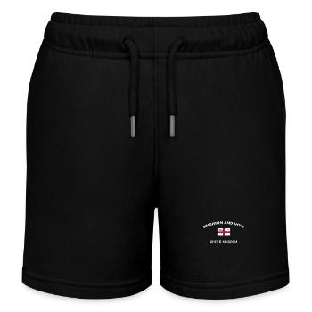 Brighton And Hove England Vintage Englische Flagge - Kinder Organic Joggingshorts Mini Bolter von Stanley/Stella - Schwarz - Vorne