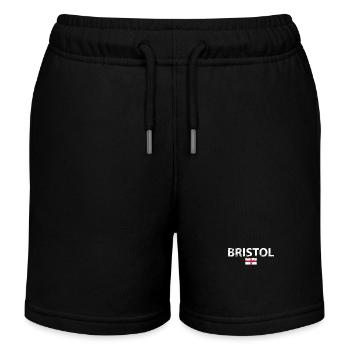 Bristol Angleterre Vintage Drapeau anglais Anglais - Short de jogging enfant bio Stanley/Stella - noir - Devant