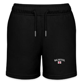 Bristol Angleterre Vintage Drapeau anglais Anglais - Short de jogging enfant bio Stanley/Stella - noir - Devant