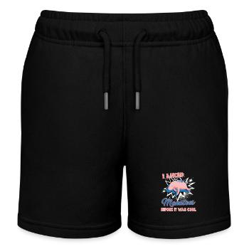 Manatee I Liked Manatees Before It Was Cool - Kids Organic Sweat Shorts by Stanley/Stella - black - Front