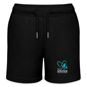 Eierstockkrebs Krebs-Überlebender Krebs - Kinder Organic Joggingshorts Mini Bolter von Stanley/Stella - Schwarz - Vorne