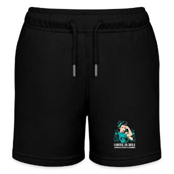 Eierstockkrebs Krebs-Überlebender Krebs - Kinder Organic Joggingshorts Mini Bolter von Stanley/Stella - Schwarz - Vorne
