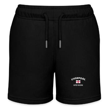 Liverpool Angleterre Anglais Drapeau Anglais - Short de jogging enfant bio Stanley/Stella - noir - Devant