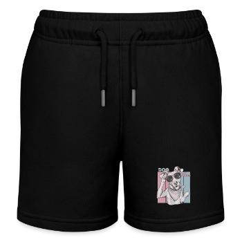 Retro Dog Mom Liebevolles Hundemama-Desisig - Kinder Organic Joggingshorts Mini Bolter von Stanley/Stella - Schwarz - Vorne