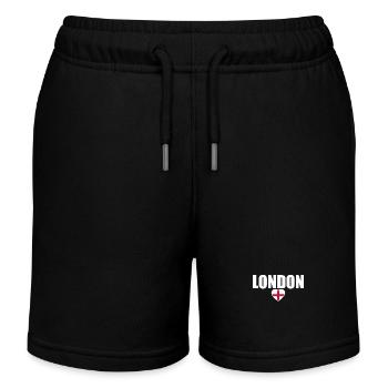 Londres Angleterre Anglais Drapeau Anglais - Short de jogging enfant bio Stanley/Stella - noir - Devant