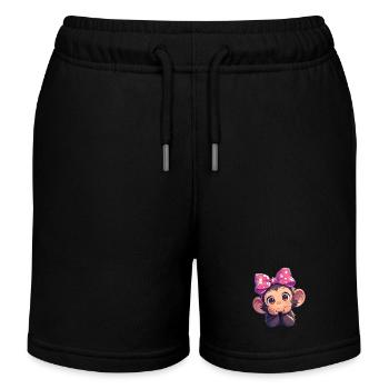 Chimpanzé Schimpansen Schimpanse - Short de jogging enfant bio Stanley/Stella - noir - Devant