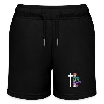 Pasteur des jeunes - Short de jogging enfant bio Stanley/Stella - noir - Devant
