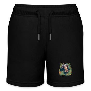 Chimpanzé Schimpansen Schimpanse - Short de jogging enfant bio Stanley/Stella - noir - Devant