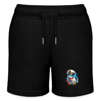 Capitaine requin - Short de jogging enfant bio Stanley/Stella - noir - Devant