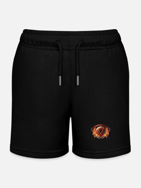 Basketball Basketballer - Kinder Organic Joggingshorts Mini Bolter von Stanley/Stella - Schwarz