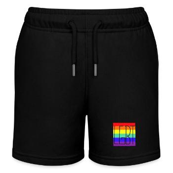 LGBT Arc-en-ciel Arc-en-ciel Drapeau Gay Pride - Short de jogging enfant bio Stanley/Stella - noir - Devant