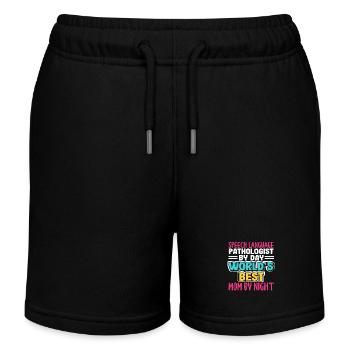 Logopädin Am Tag Weltbeste Mama - Kinder Organic Joggingshorts Mini Bolter von Stanley/Stella - Schwarz - Vorne