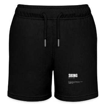 Funny Skiing Gravity Defying Comedy Skiing Meme - Kinder Organic Joggingshorts Mini Bolter von Stanley/Stella - Schwarz - Vorne