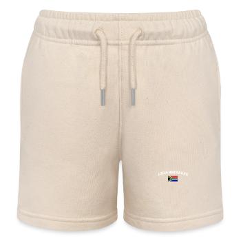 Johannesburg South Africa South African Flag - Kids Organic Sweat Shorts by Stanley/Stella - soft Ecru - Front
