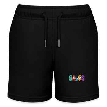 Équipe de vente Typographie colorée Conception Équipe de vente - Short de jogging enfant bio Stanley/Stella - noir - Devant