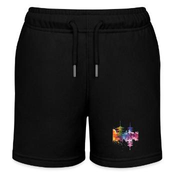 Uji - Kids Organic Sweat Shorts by Stanley/Stella - black - Front