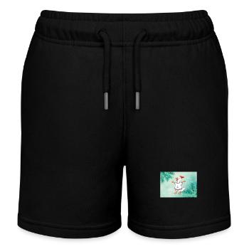 Canard de Noël en pull festif Noël - Short de jogging enfant bio Stanley/Stella - noir - Devant