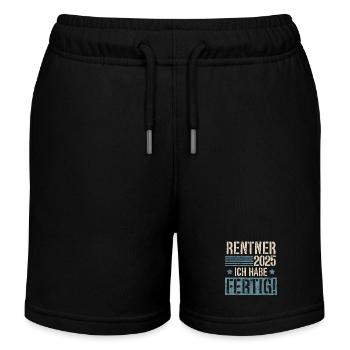 Rentner 2025 - Kinder Organic Joggingshorts Mini Bolter von Stanley/Stella - Schwarz - Vorne
