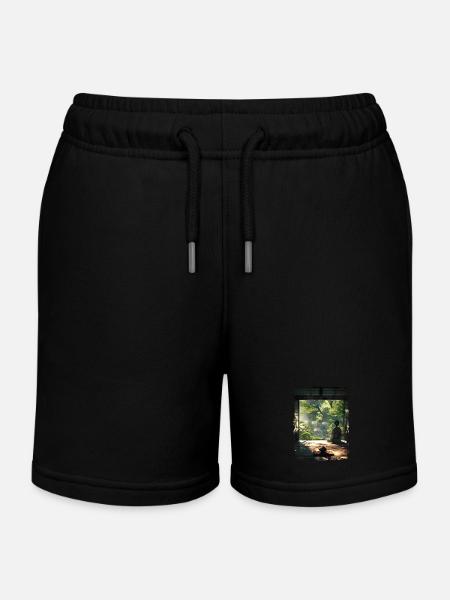 Japon - Short de jogging enfant bio Stanley/Stella - noir