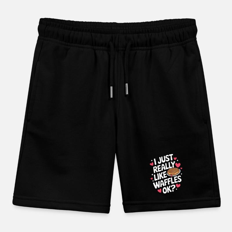 Waffles Breakfast Sweets Kids Organic Sweat Shorts by Stanley/Stella
