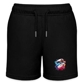 Capitaine requin - Short de jogging enfant bio Stanley/Stella - noir - Devant