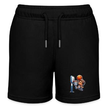 Dunking de basket-ball - Short de jogging enfant bio Stanley/Stella - noir - Devant