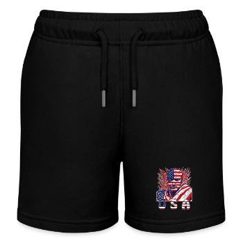 MANN USA KONTUR - Kinder Organic Joggingshorts Mini Bolter von Stanley/Stella - Schwarz - Vorne