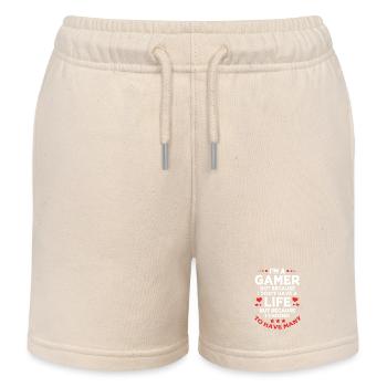 Joueur - Short de jogging enfant bio Stanley/Stella - écru doux - Devant